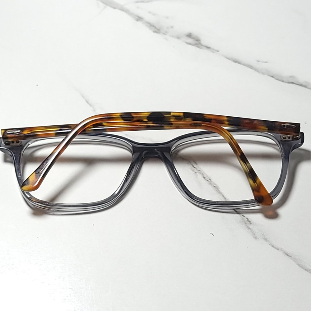 Ray-Ban RB 7119 5629 Grey Tortoise Rectangular Eyeglass Frames 55-17-145 - Picture 7 of 9